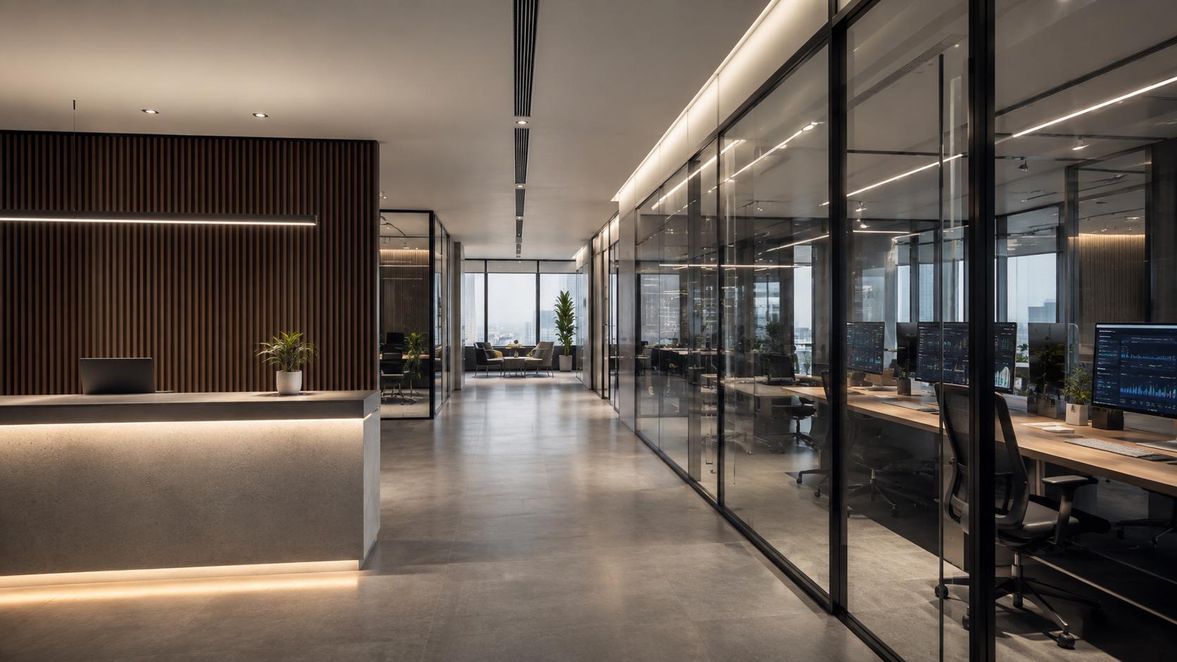 Modern corporate technology office